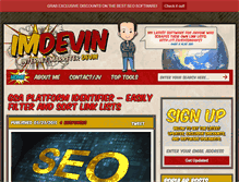 Tablet Screenshot of imdevin.com